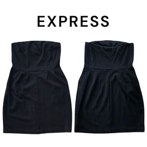 Express Black Strapless Dress